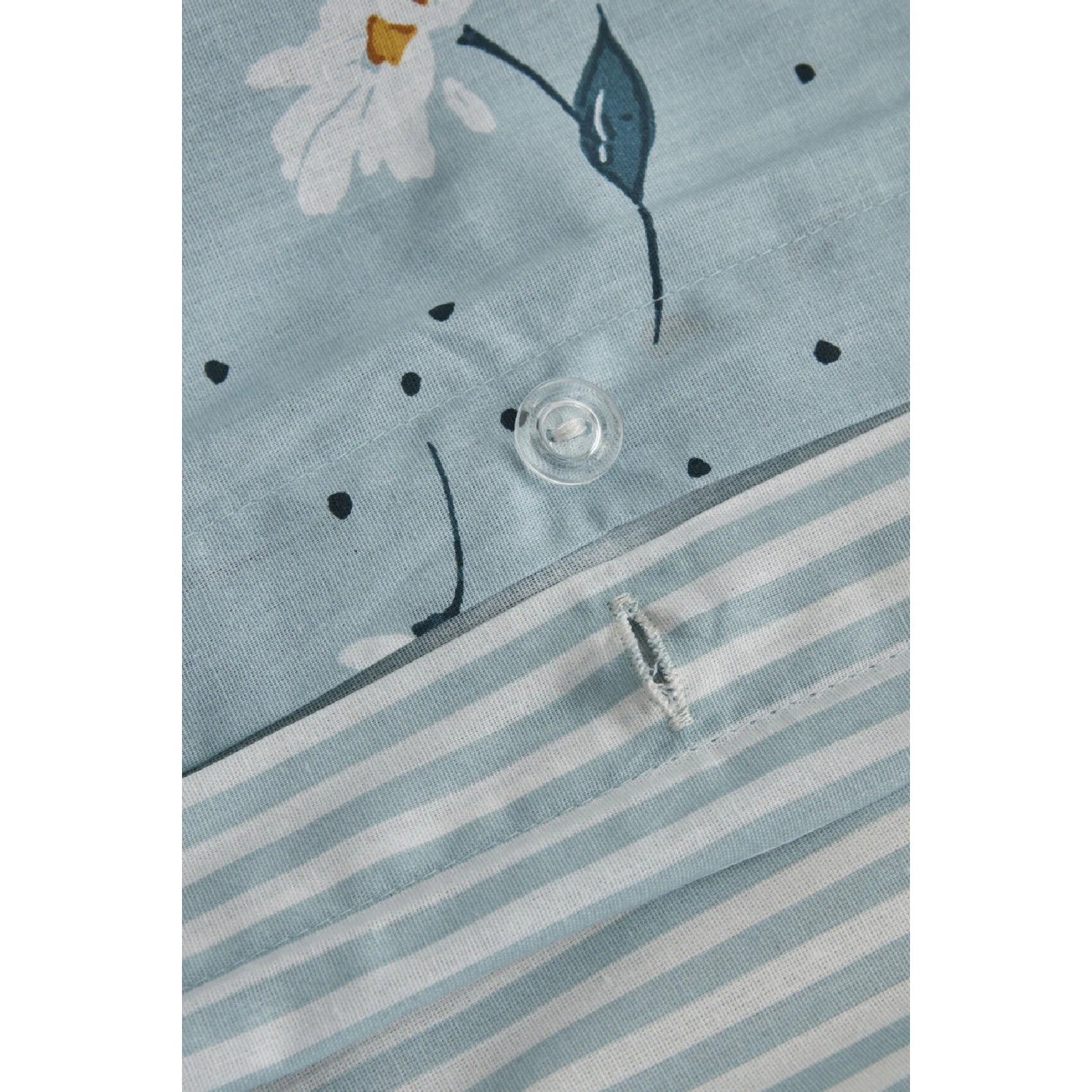 Karaca Home Daisy 100% Cotton Single Duvet Cover Set Mint - MALLTURK