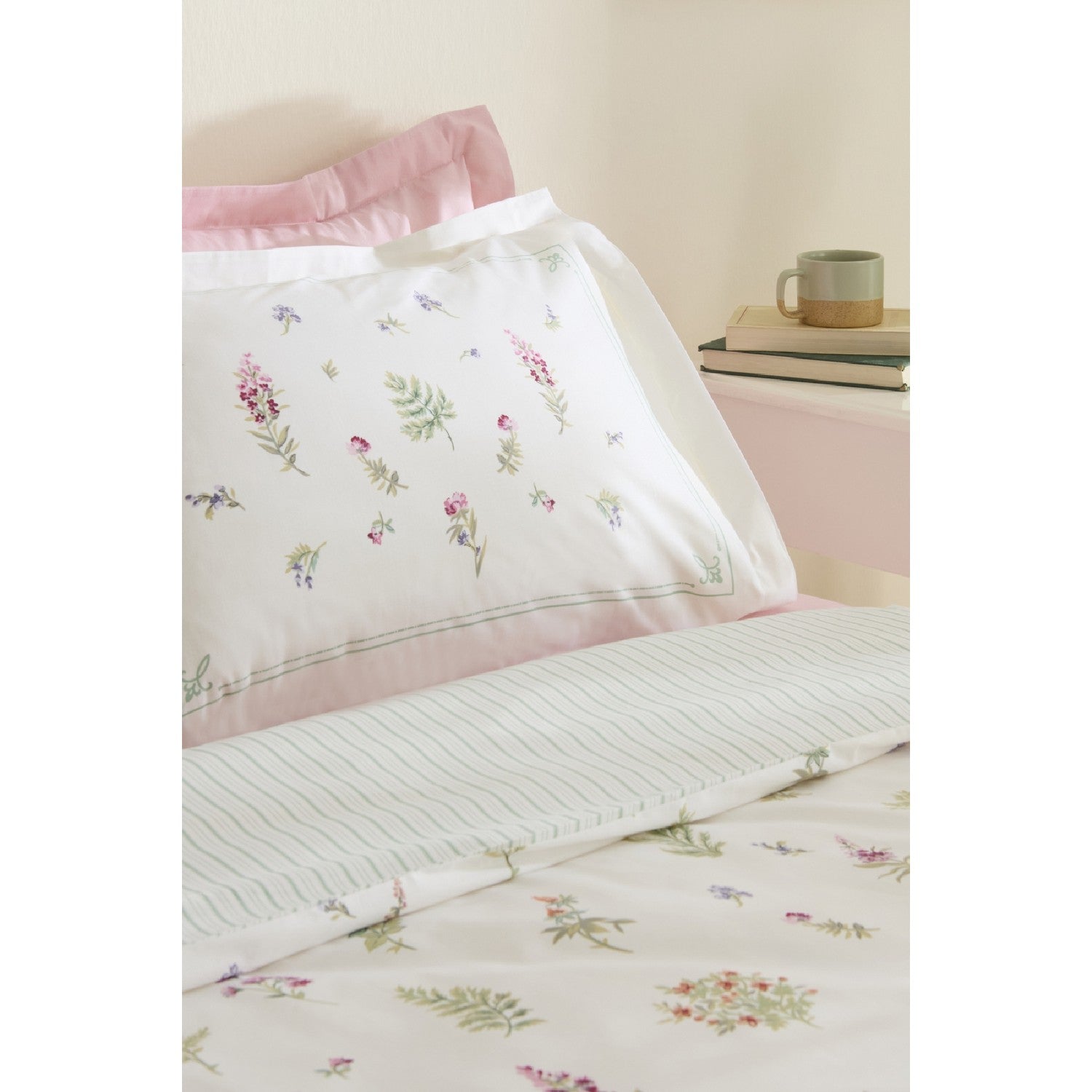 Karaca Home Le Mans 100% Cotton Single Duvet Cover Set Pink - MALLTURK