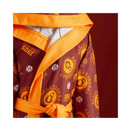 Tac Licensed Galatasaray 10-12 Years Old Printed Children's Bathrobe - MALLTURK