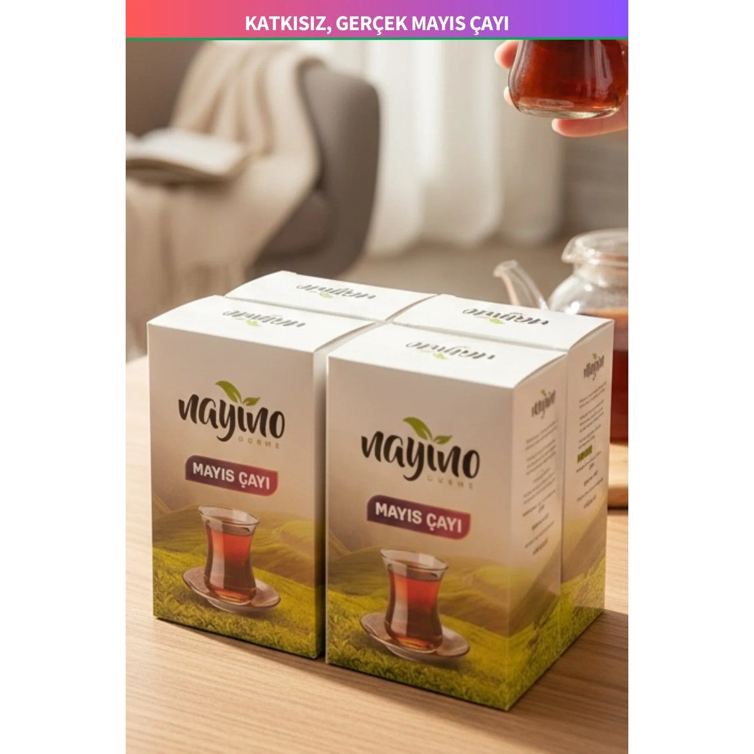NAYINO GURME 1 KG Yuksek Kalite Rize Mayis tea (2 X 500 G) - MALLTURK