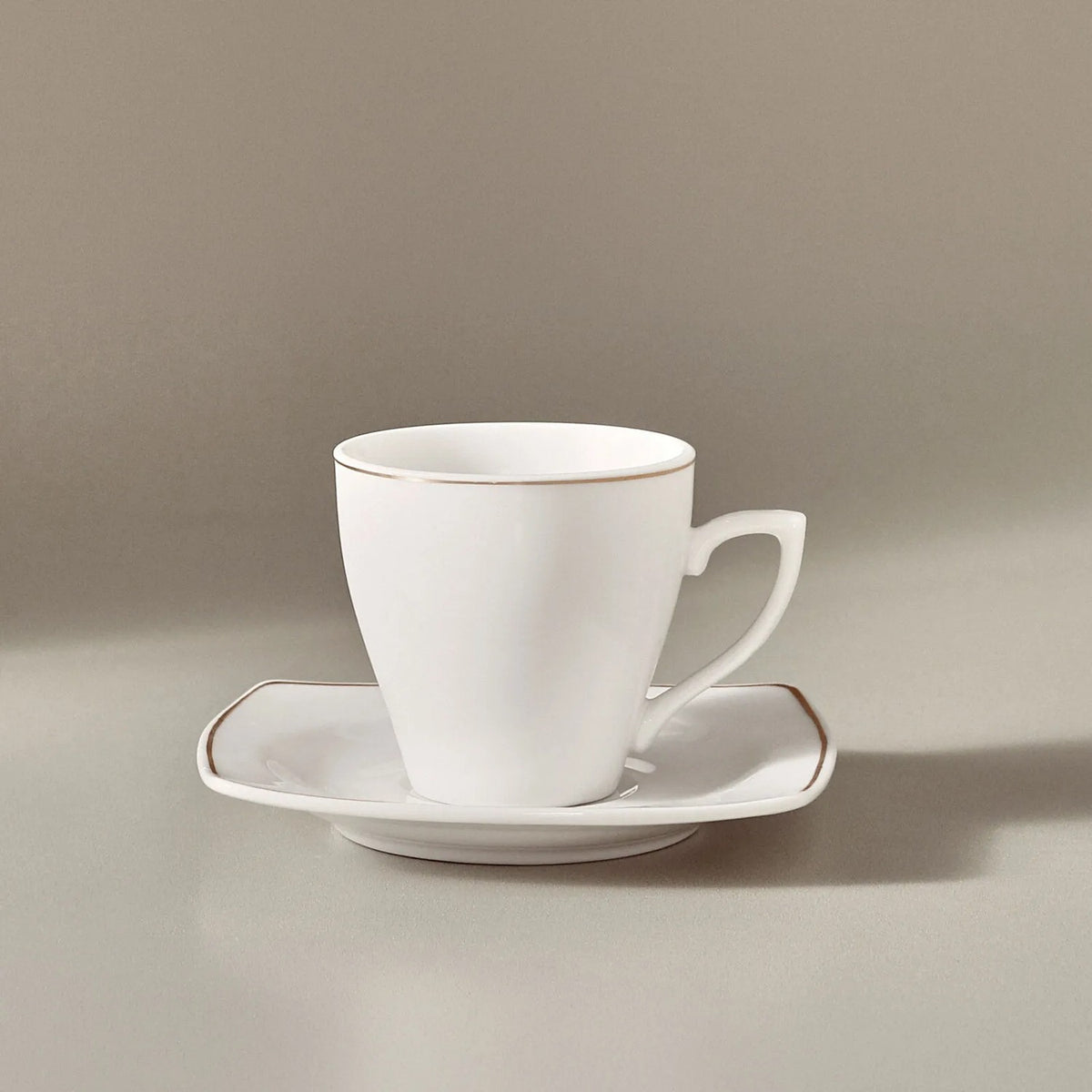 Karaca Jamie Porcelain Turkish Coffee Cup Set for 6, 90 ml - MALLTURK
