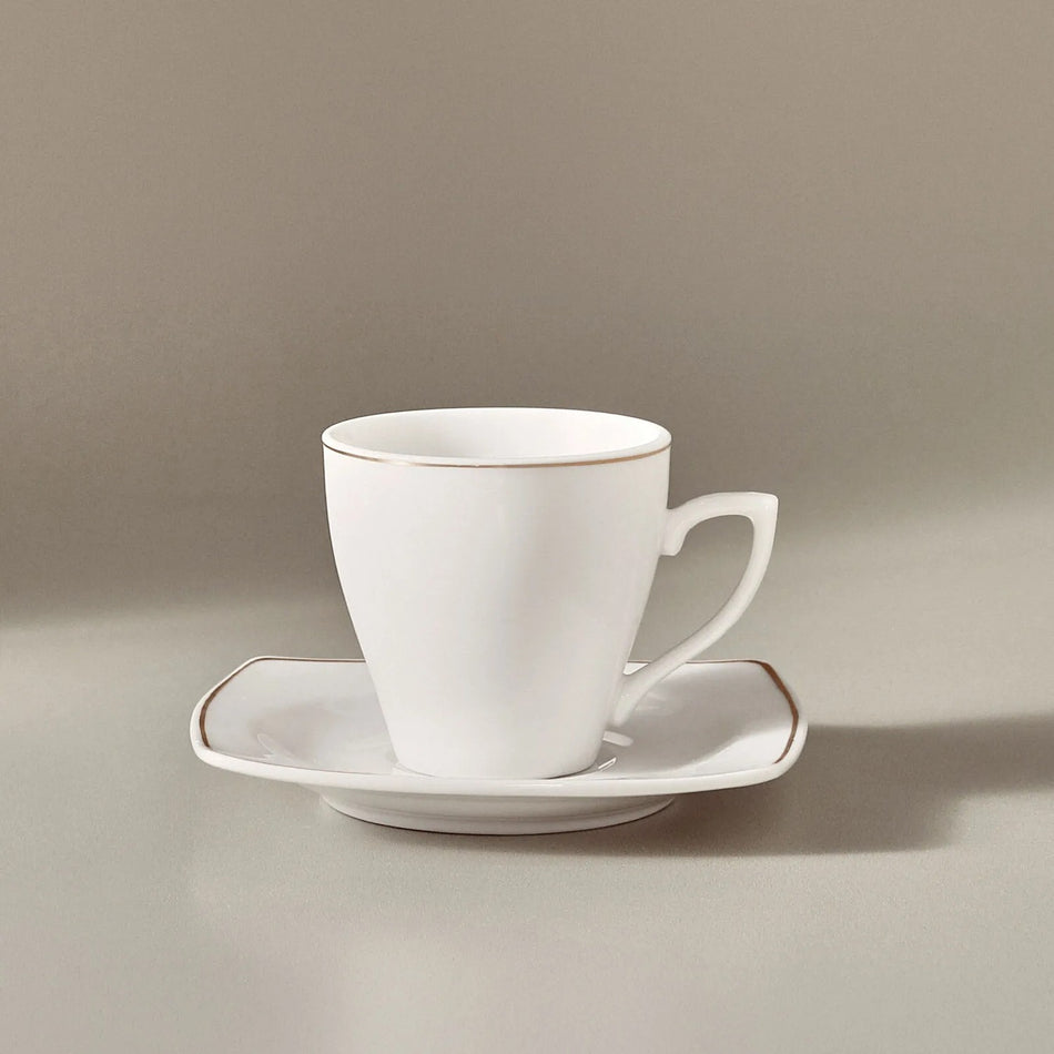 Karaca Jamie Porcelain Turkish Coffee Cup Set for 6, 90 ml - MALLTURK