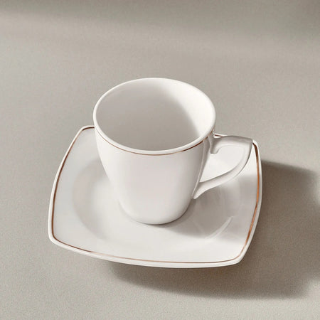 Karaca Jamie Porcelain Turkish Coffee Cup Set for 6, 90 ml - MALLTURK