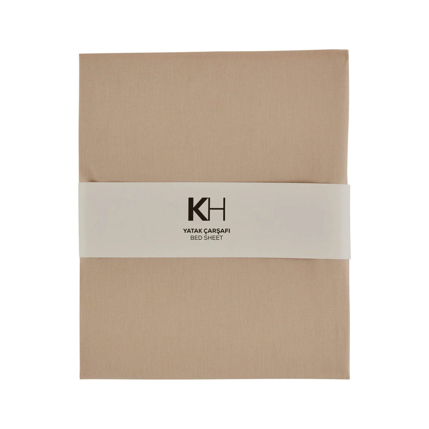 Karaca Home Basic 100% Cotton Double Flat Sheet Beige - MALLTURK