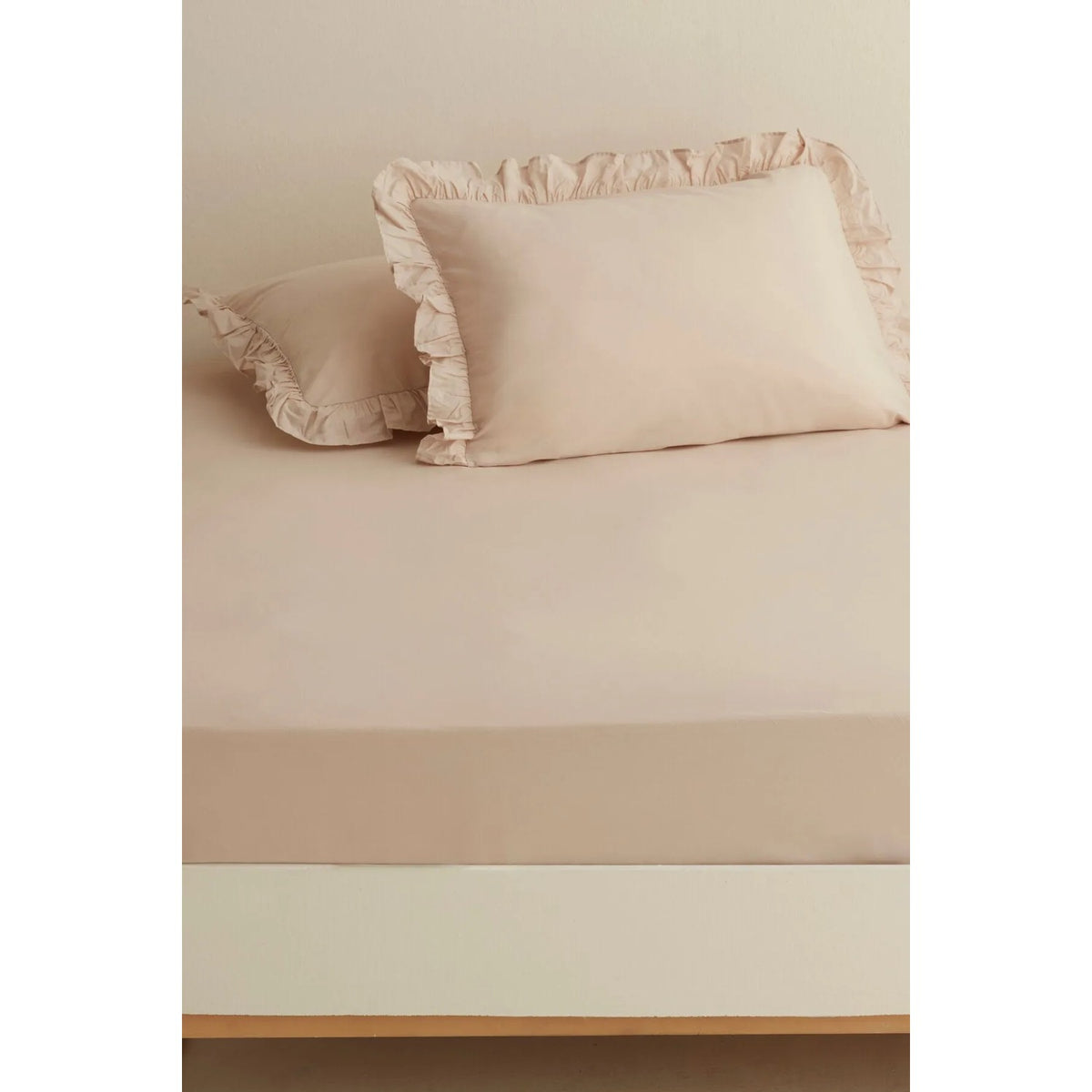 Karaca Home Basic 100% Cotton Double Flat Sheet Beige - MALLTURK