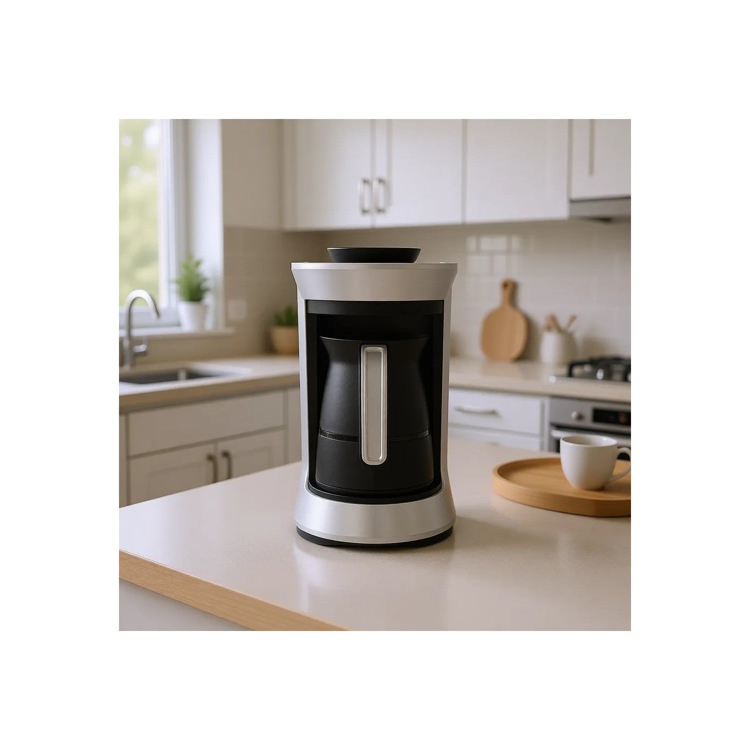 Arnica IH32051 Kopuklu Turkish Coffee Maker, Silver, 4-Cup Capacity - MALLTURK