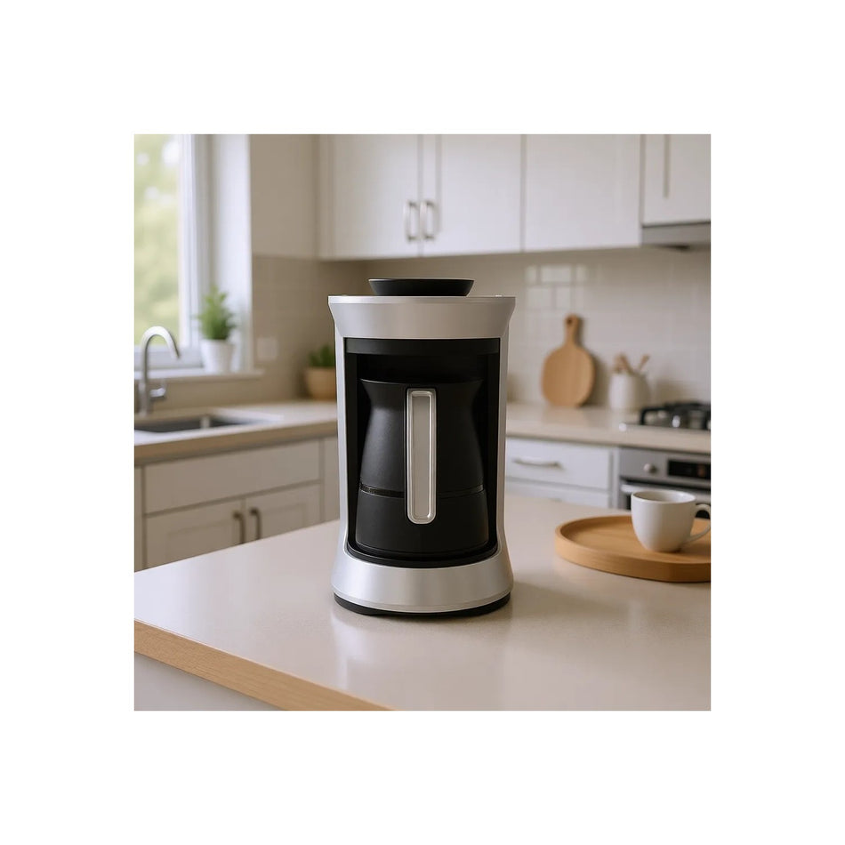 Arnica IH32051 Kopuklu Turkish Coffee Maker, Silver, 4-Cup Capacity - MALLTURK