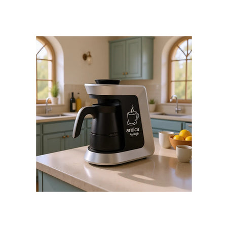 Arnica IH32051 Kopuklu Turkish Coffee Maker, Silver, 4-Cup Capacity - MALLTURK