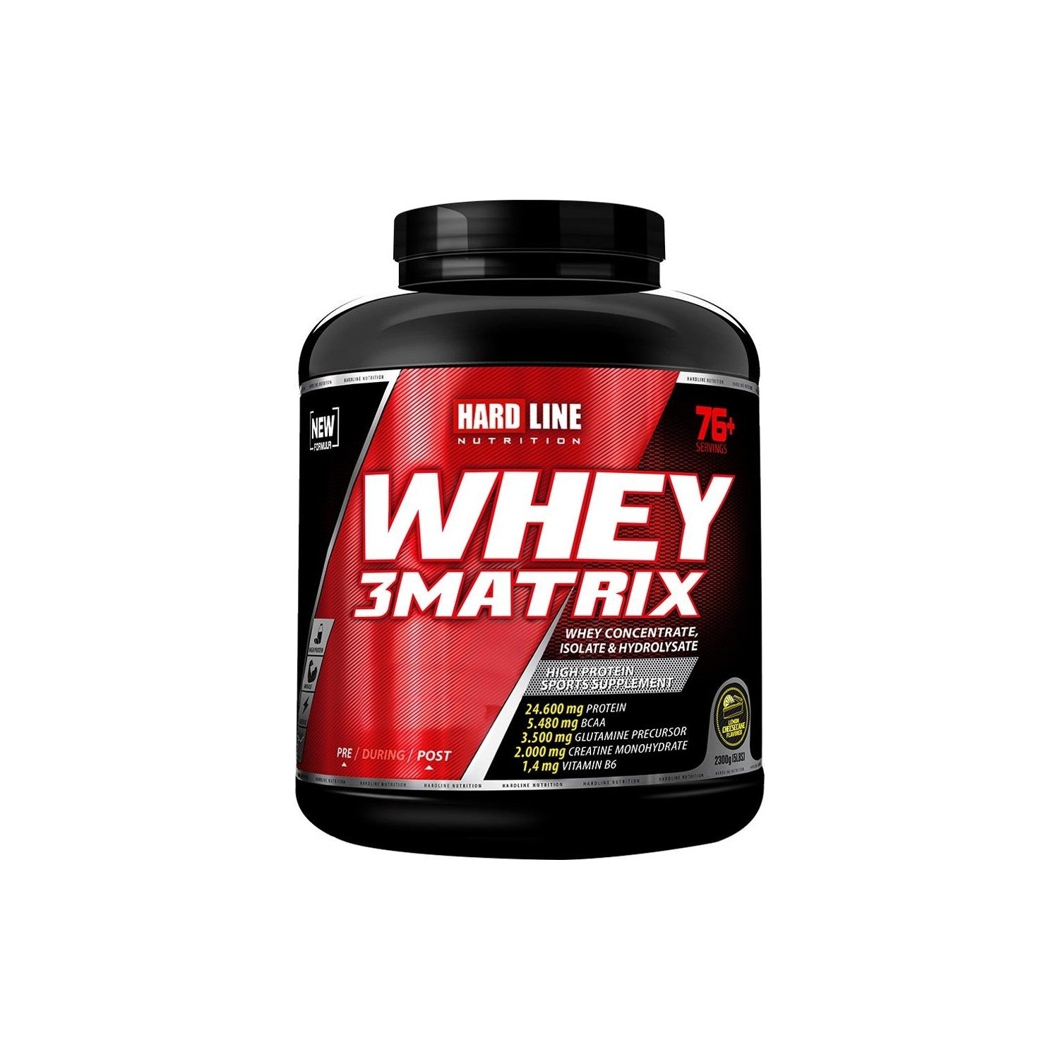 Hardline Nutrition Hardline Whey 3 Matrix Lemon Cheesecake 2300g Protein Powder Low in Fat, Carbohydrate and Aspartame Free - MALLTURK