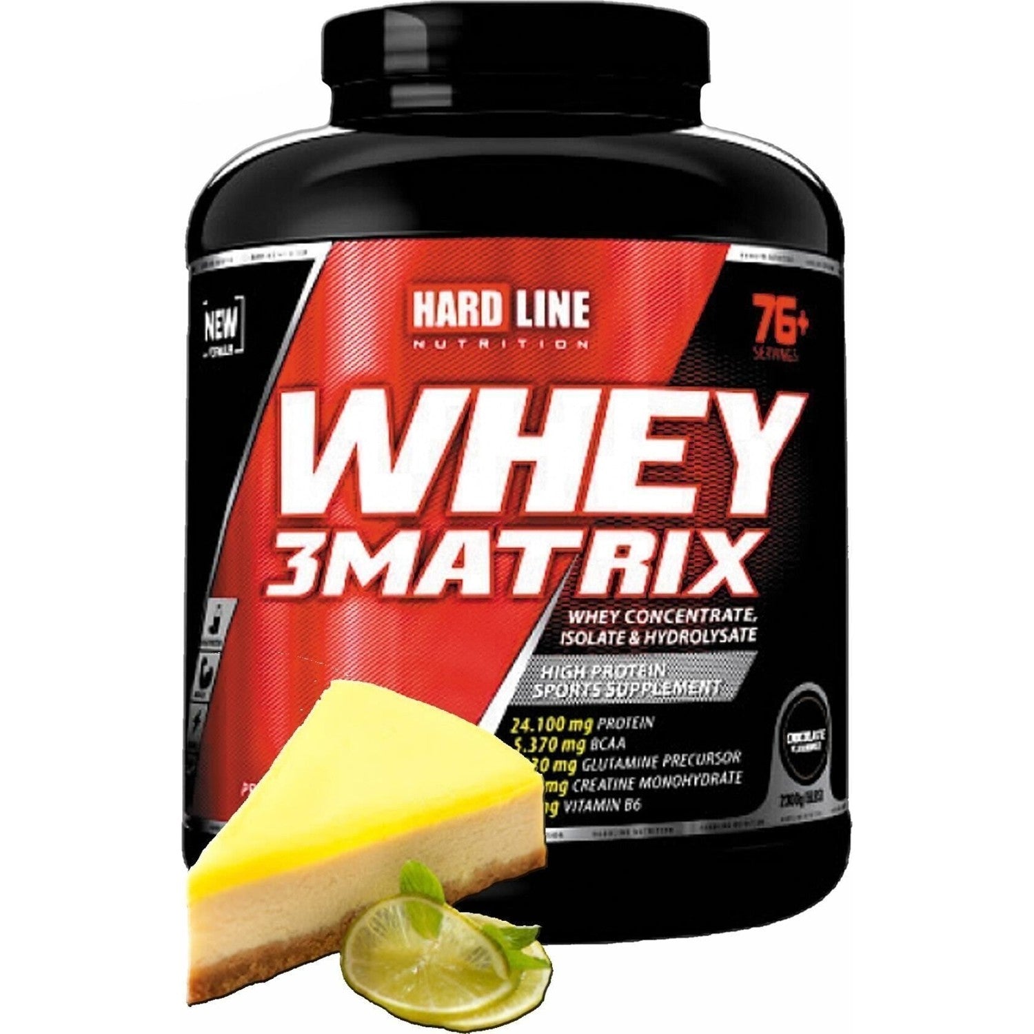 Hardline Nutrition Hardline Whey 3 Matrix Lemon Cheesecake 2300g Protein Powder Low in Fat, Carbohydrate and Aspartame Free - MALLTURK