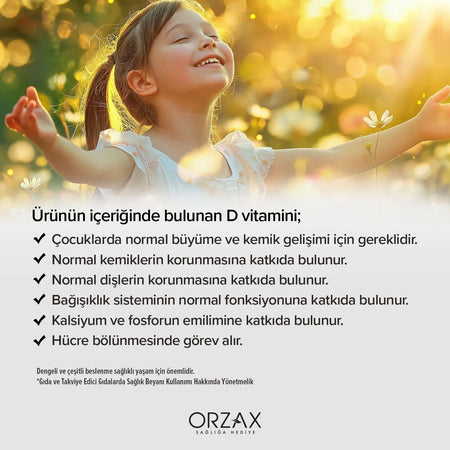 Orzax Ocean Vitamin D3 400 lU Spray 20 ml - MALLTURK