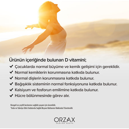 Orzax Ocean Vitamin D3 600 lU Spray 20 ml - MALLTURK