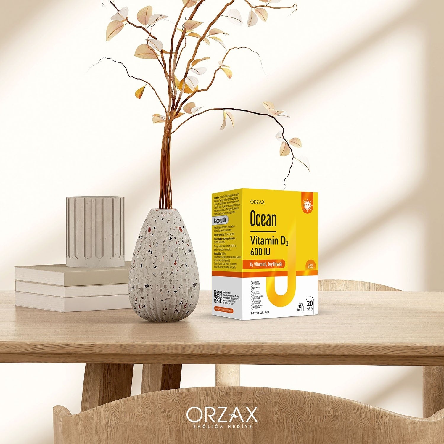 Orzax Ocean Vitamin D3 600 lU Spray 20 ml - MALLTURK