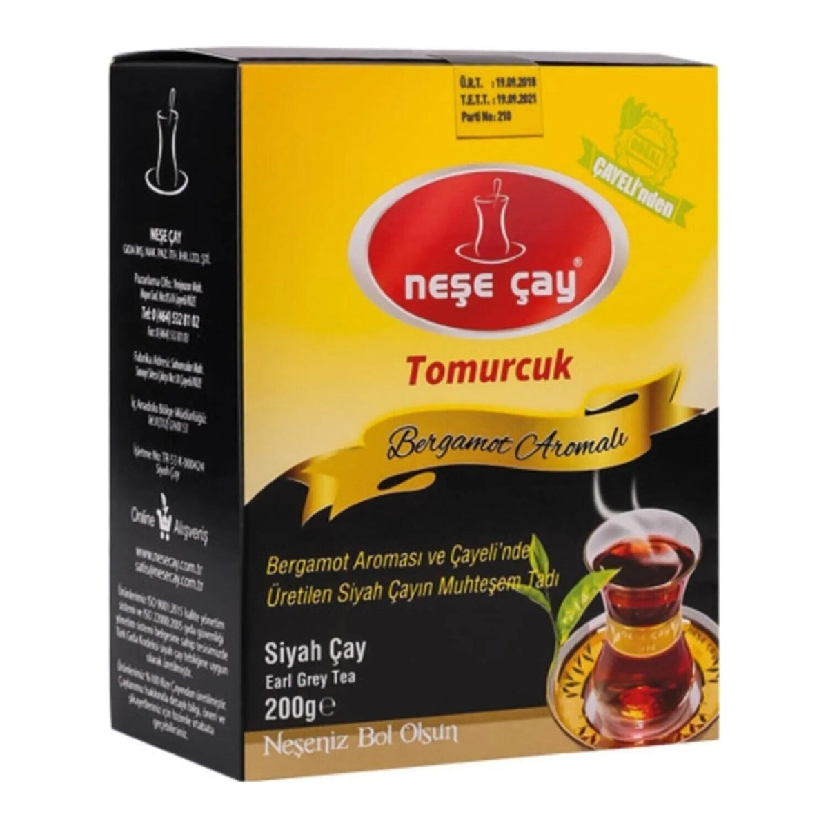 Nese tea bud 200 g bergamot flavored black tea quality natural leaf tea product of Turkey
