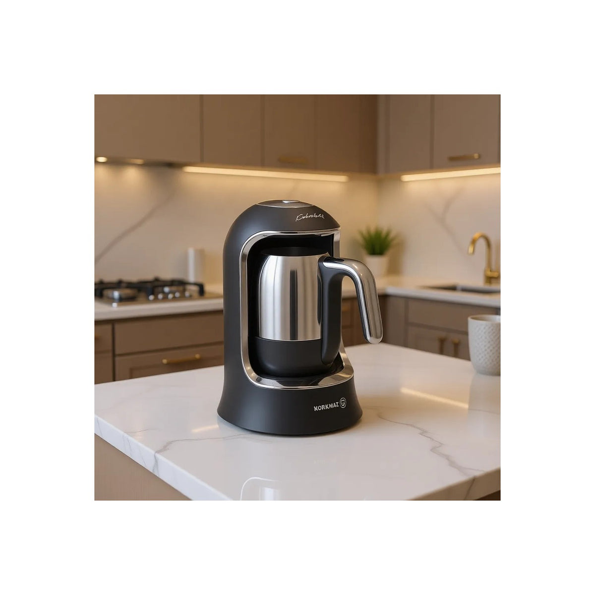 Korkmaz Kahvekolik A860-15 Automatic Coffee Maker, Anthracite - MALLTURK