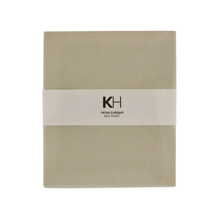 Karaca Home Basic 100% Cotton Double Flat Sheet, Sage - MALLTURK