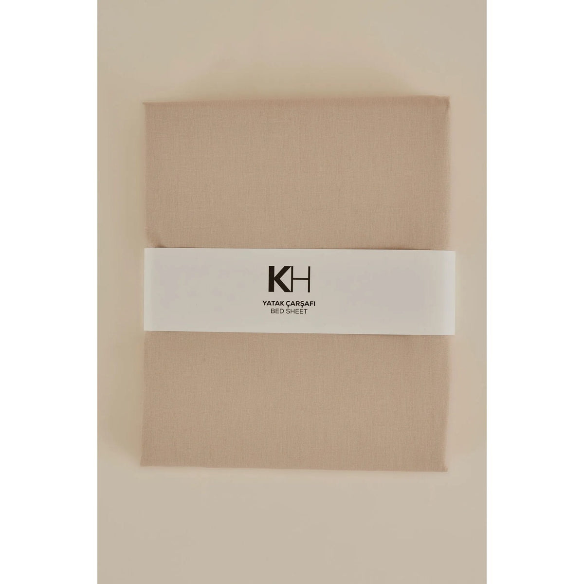 Karaca Home Basic 100% Cotton King Size Flat Sheet Beige - MALLTURK