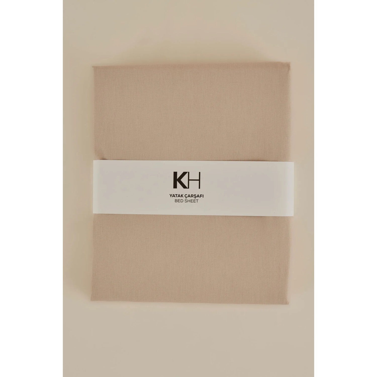 Karaca Home Basic 100% Cotton King Size Flat Sheet Beige - MALLTURK