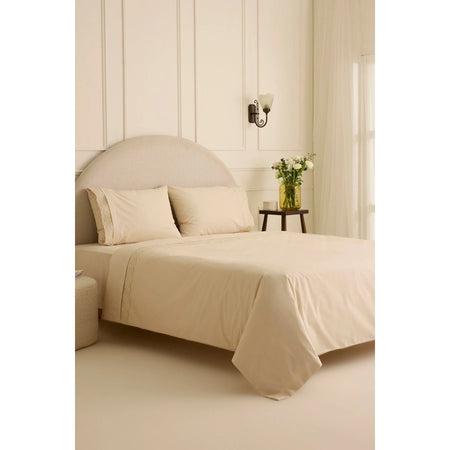 Karaca Home Velisse Lace Double Duvet Cover Set Beige - MALLTURK