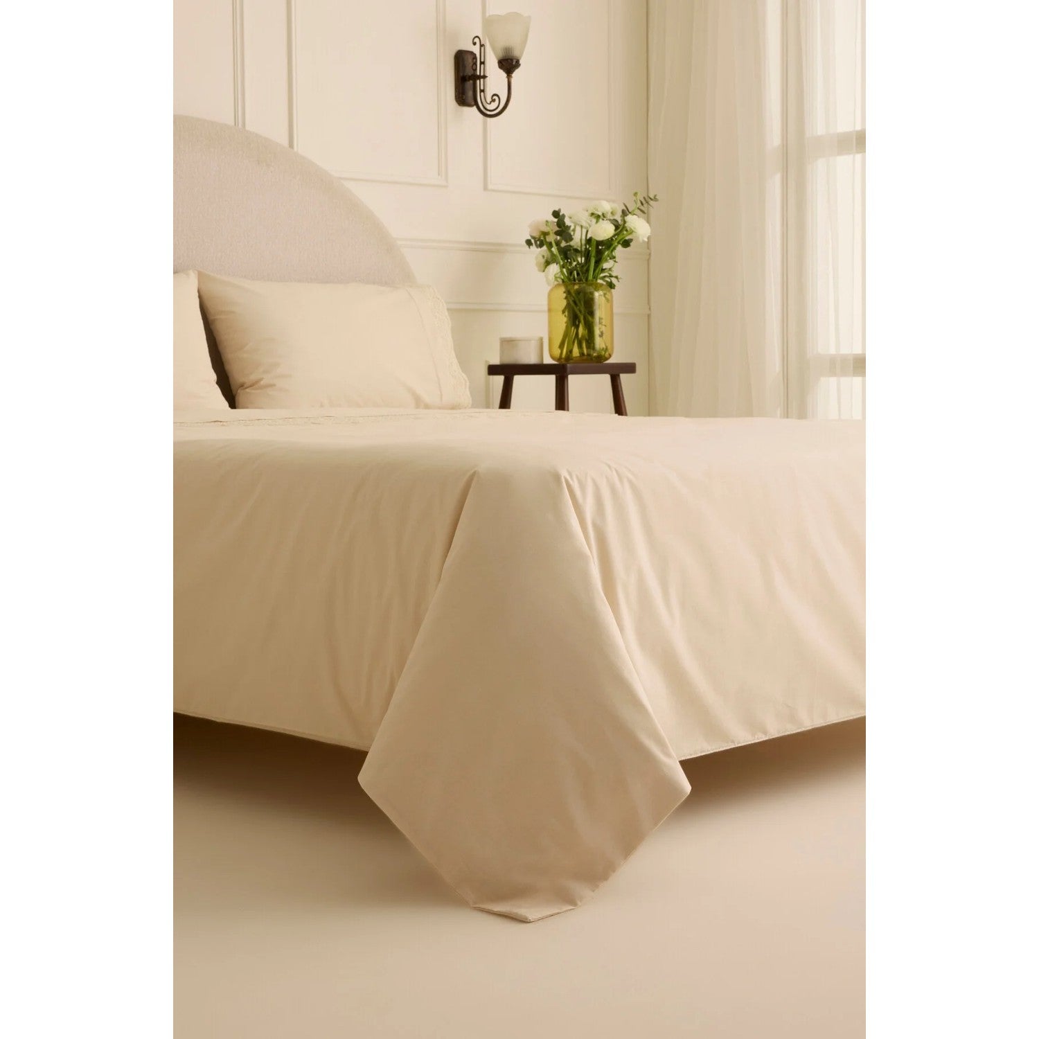 Karaca Home Velisse Lace Double Duvet Cover Set Beige - MALLTURK