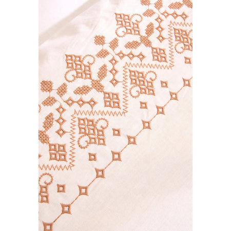 Karaca Home Merletto %100 Cotton Kanavice Embroidered Double Duvet Cover Set White - MALLTURK