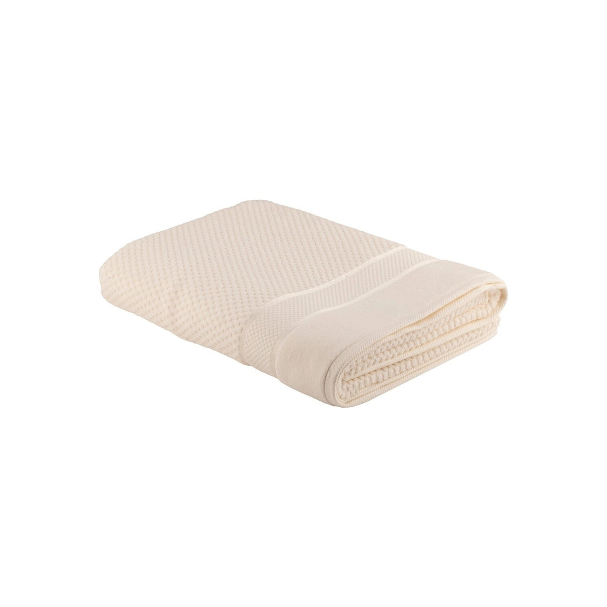 Ozdilek Bright Velvet Bath Towel 90x150 cm Cream - MALLTURK