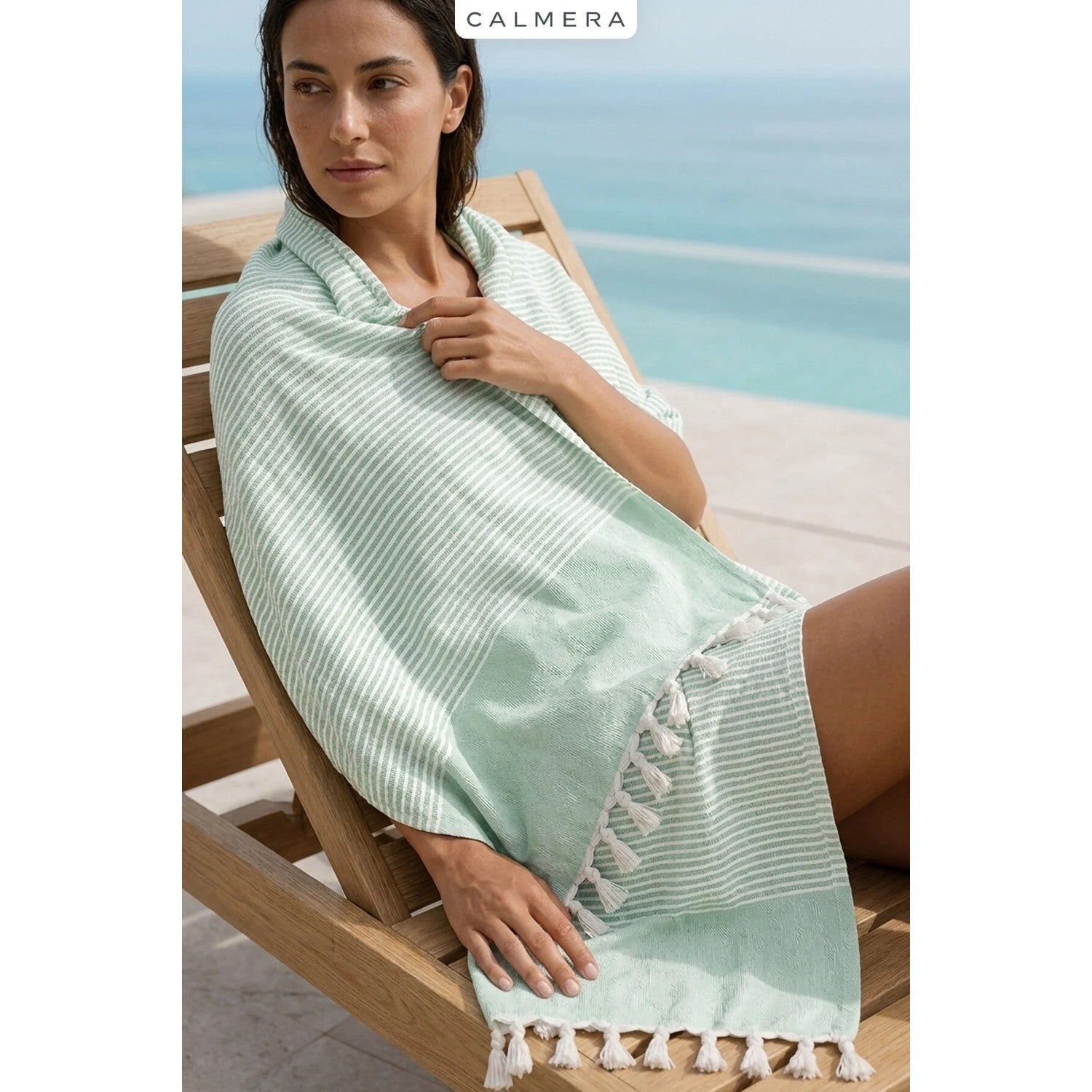 Calmera Striped Cotton Turkish Pestemal