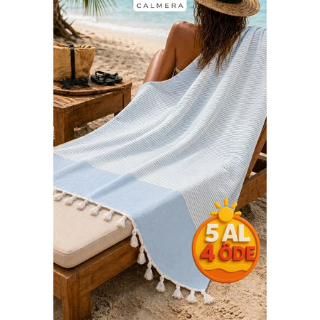 Calmera Striped Cotton Turkish Pestemal