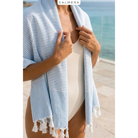 Calmera Striped Cotton Turkish Pestemal