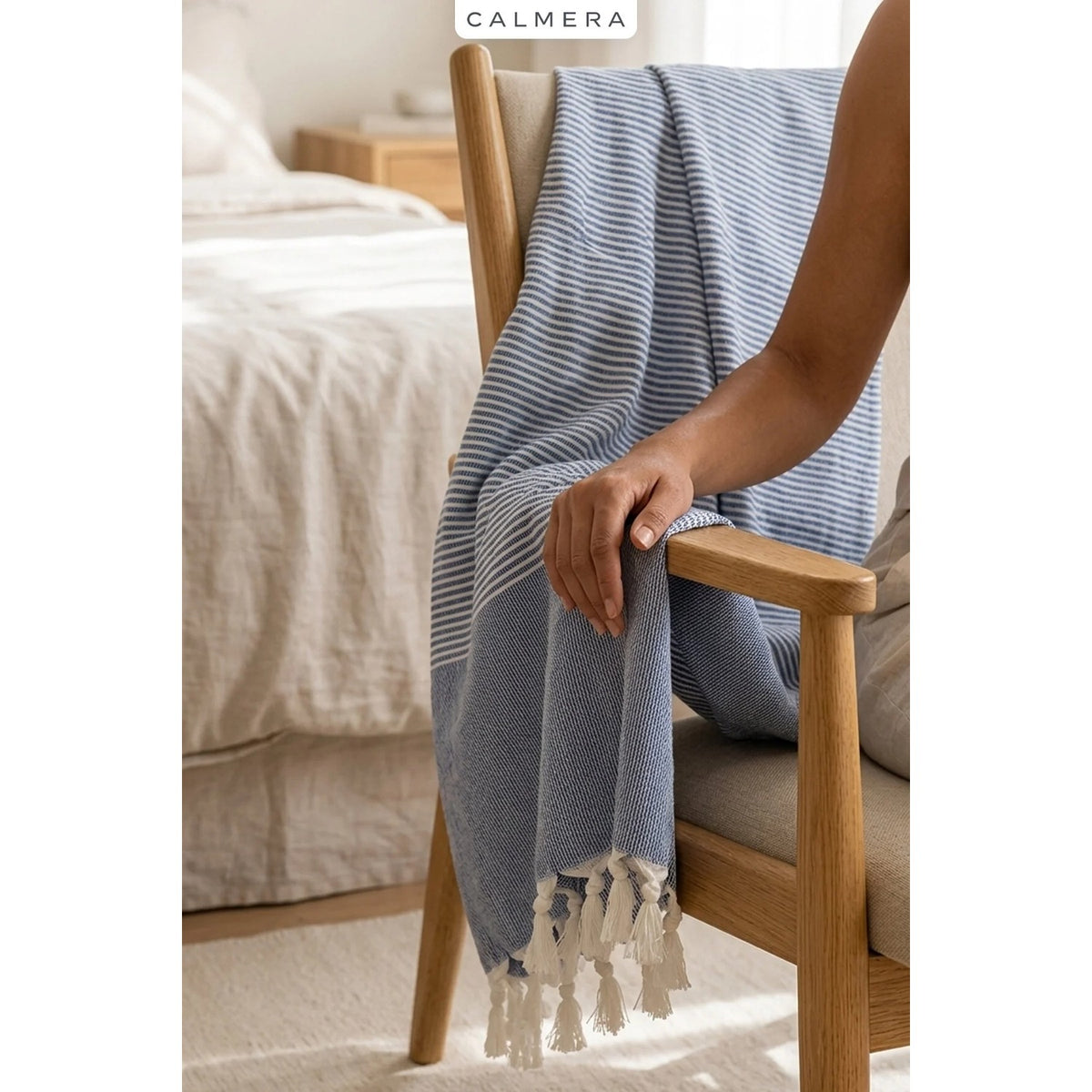 Calmera Striped Cotton Turkish Pestemal