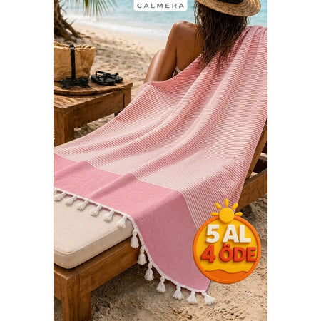 Calmera Striped Cotton Turkish Pestemal
