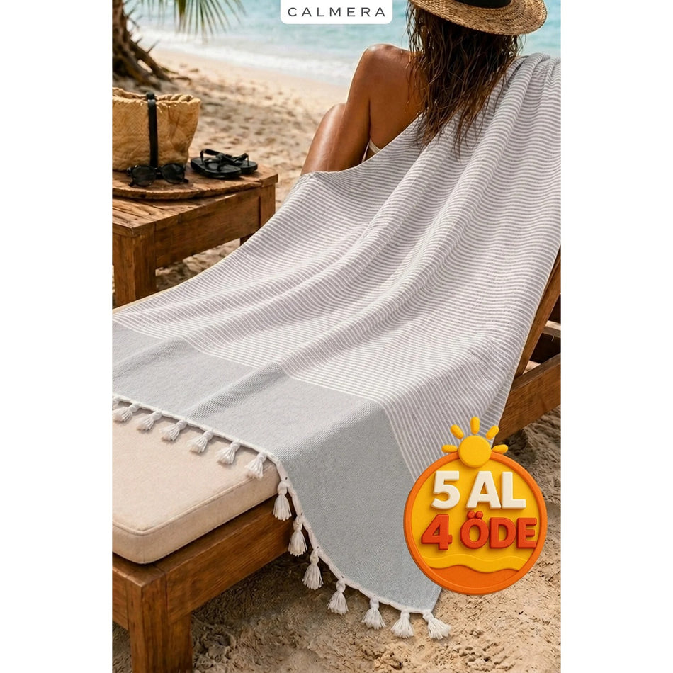 Calmera Striped Cotton Turkish Pestemal