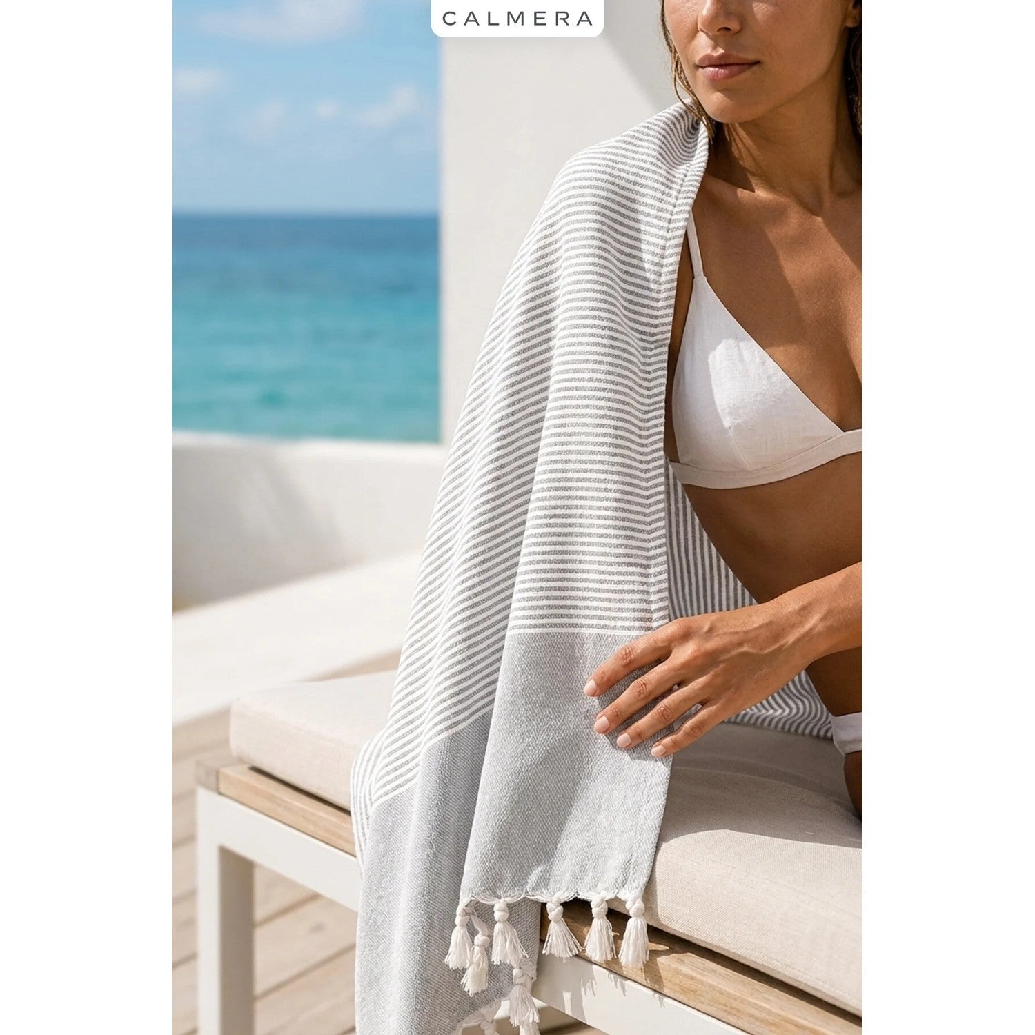 Calmera Striped Cotton Turkish Pestemal