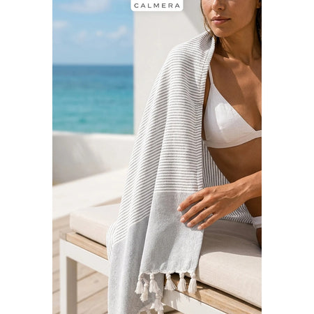 Calmera Striped Cotton Turkish Pestemal