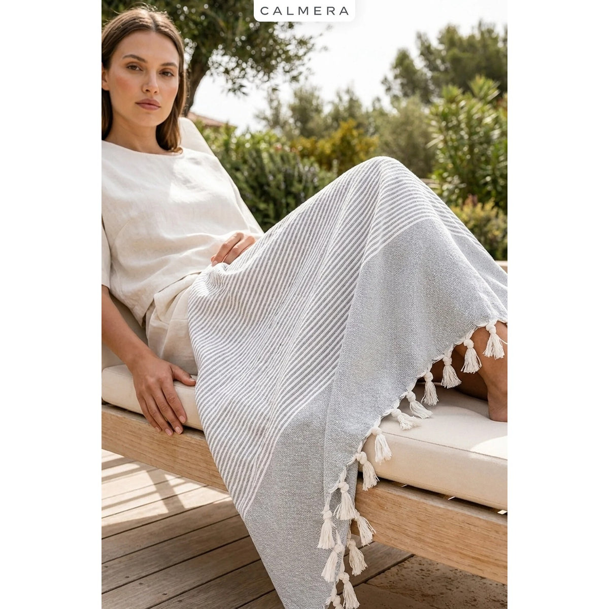 Calmera Striped Cotton Turkish Pestemal