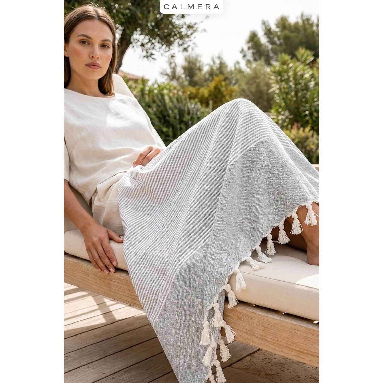 Calmera Striped Cotton Turkish Pestemal
