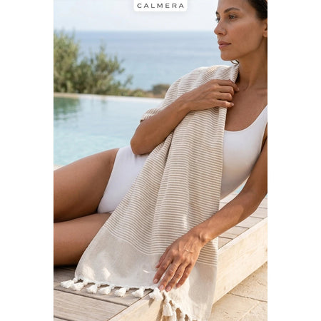 Calmera Striped Cotton Turkish Pestemal