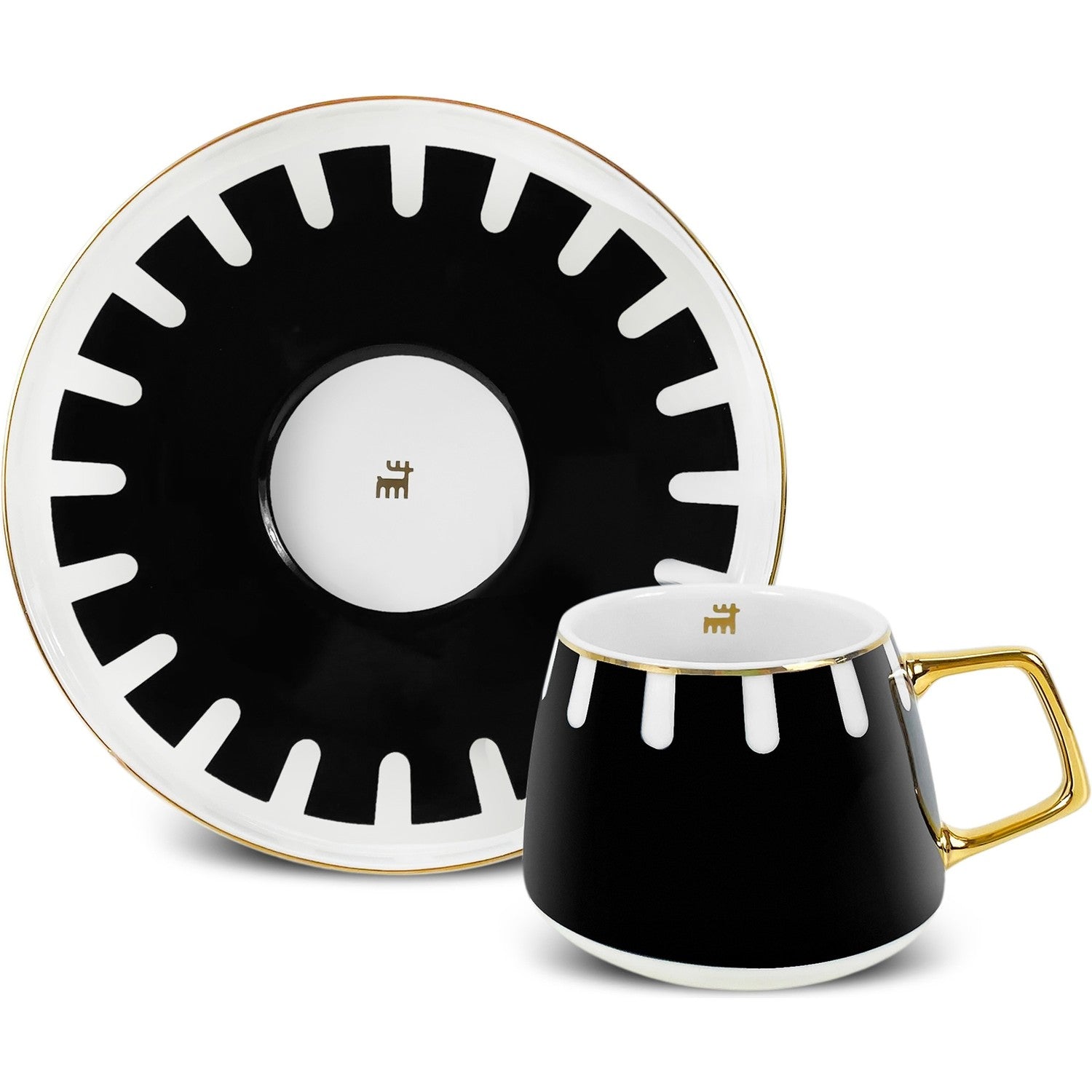 Karaca 50th Anniversary Signature Collection Korea Turkish Coffee Cup Set for 2, 100 ml - MALLTURK