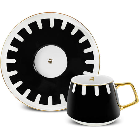 Karaca 50th Anniversary Signature Collection Korea Turkish Coffee Cup Set for 2, 100 ml - MALLTURK