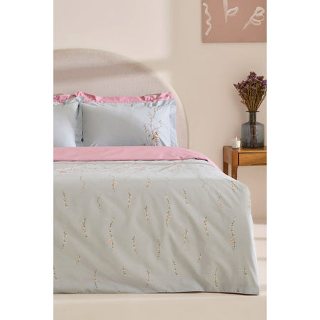 Karaca Home Tarin %100 Cotton Double Duvet Cover Set Mint - MALLTURK