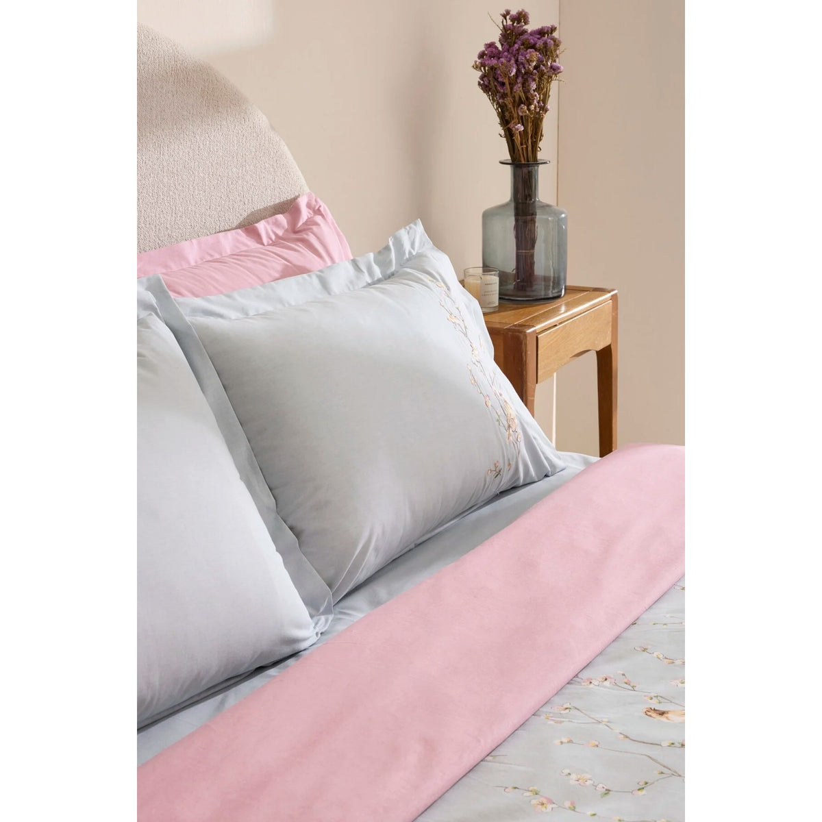 Karaca Home Tarin %100 Cotton Double Duvet Cover Set Mint - MALLTURK