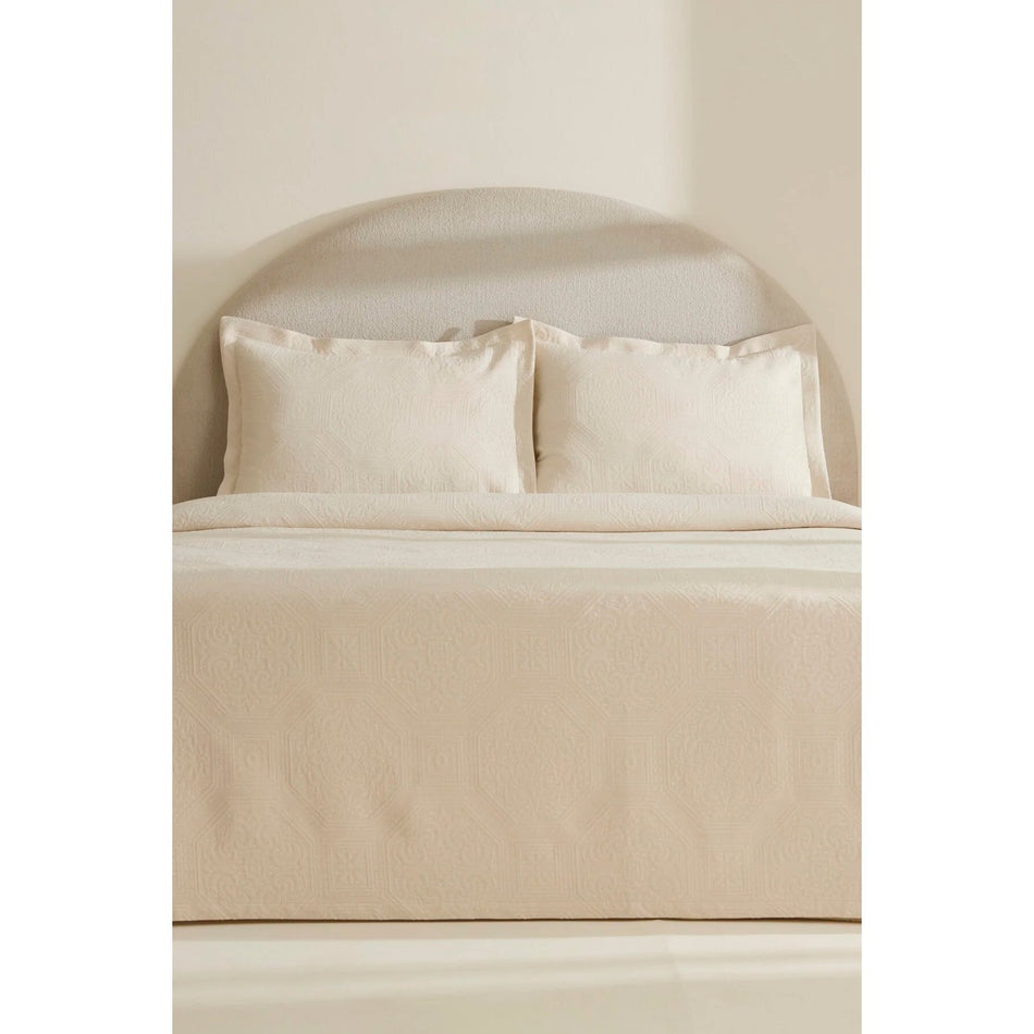 Karaca Home Oriana Double Bedspread Set Natural - MALLTURK