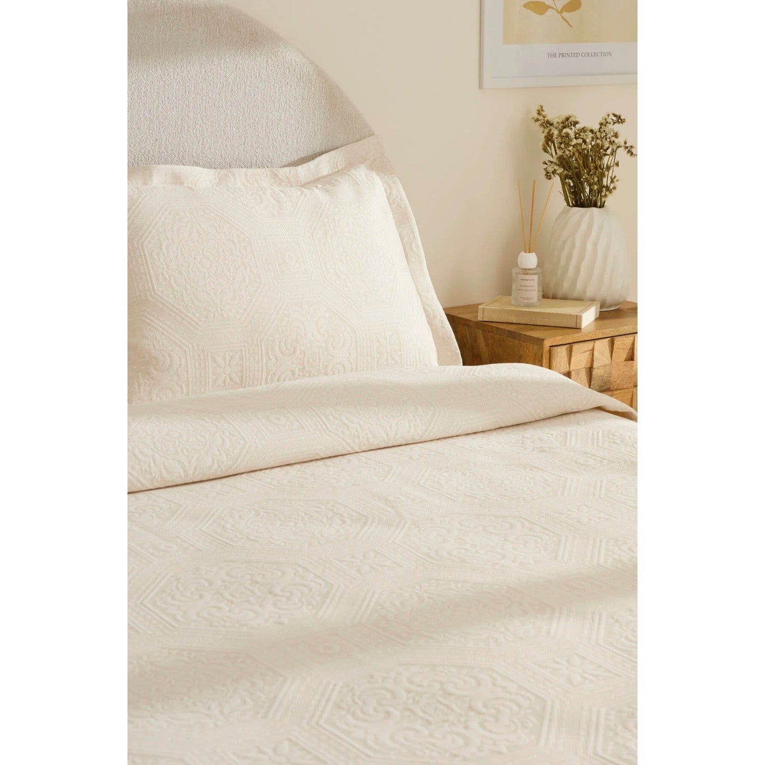 Karaca Home Oriana Double Bedspread Set Natural - MALLTURK