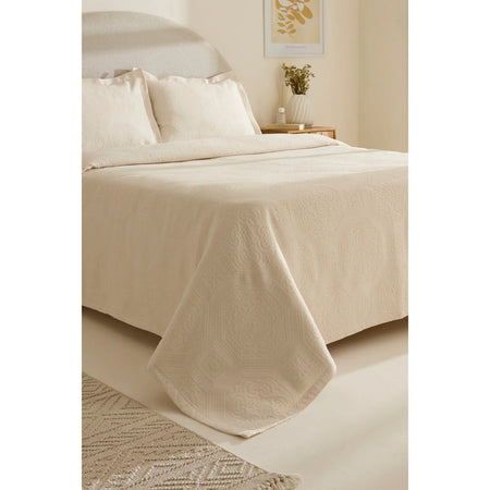 Karaca Home Oriana Double Bedspread Set Natural - MALLTURK