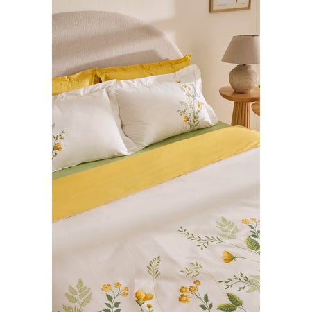 Karaca Home Cerial %100 Cotton Double Duvet Cover Set Yellow - MALLTURK