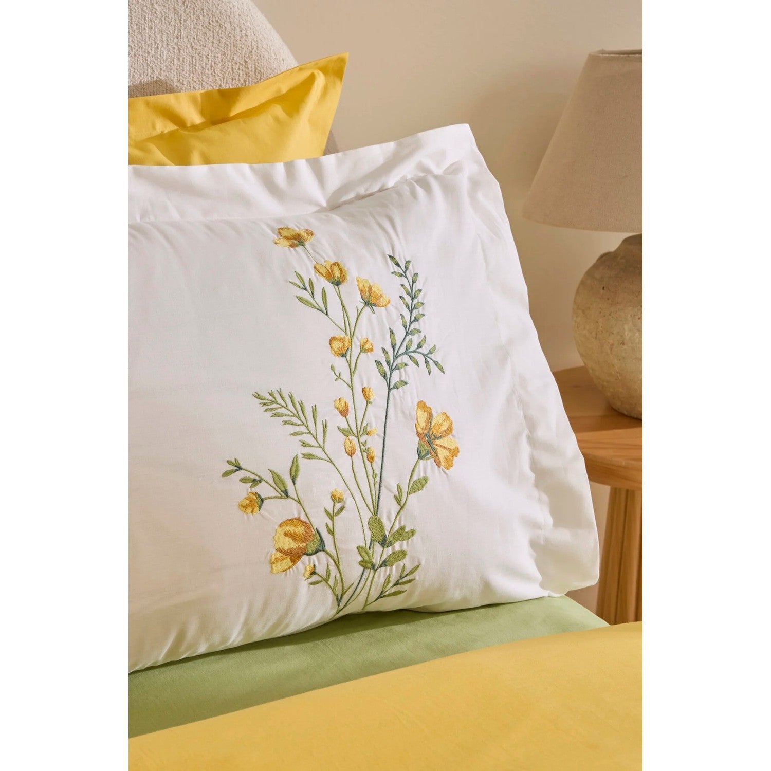 Karaca Home Cerial %100 Cotton Double Duvet Cover Set Yellow - MALLTURK