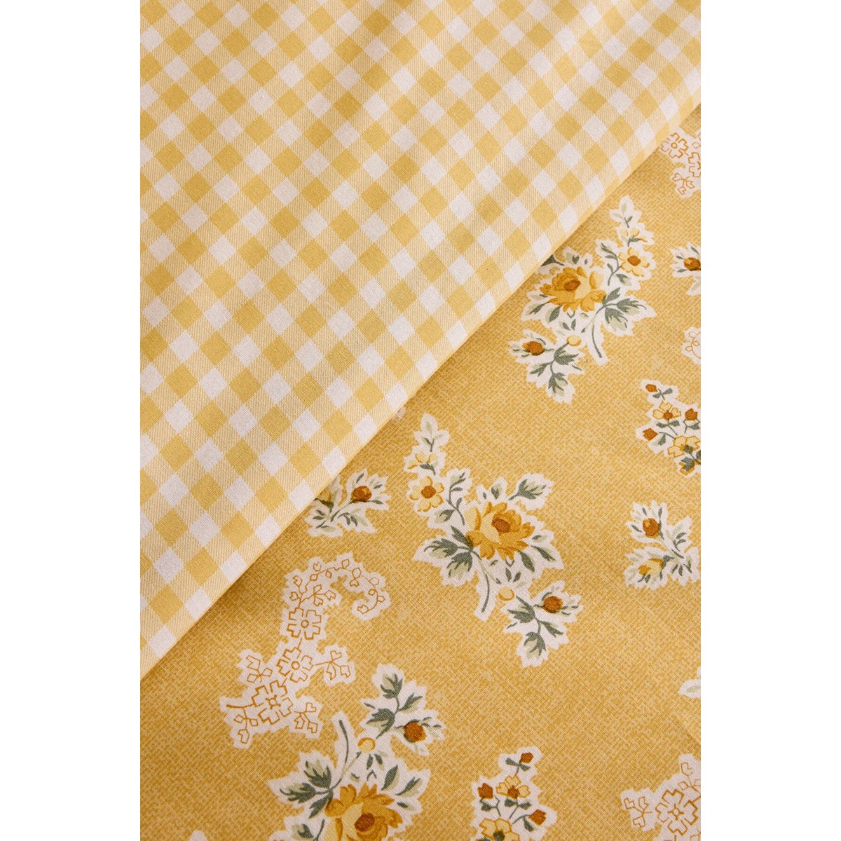Karaca Home Carlo %100 Cotton Double Duvet Cover Set Yellow - MALLTURK