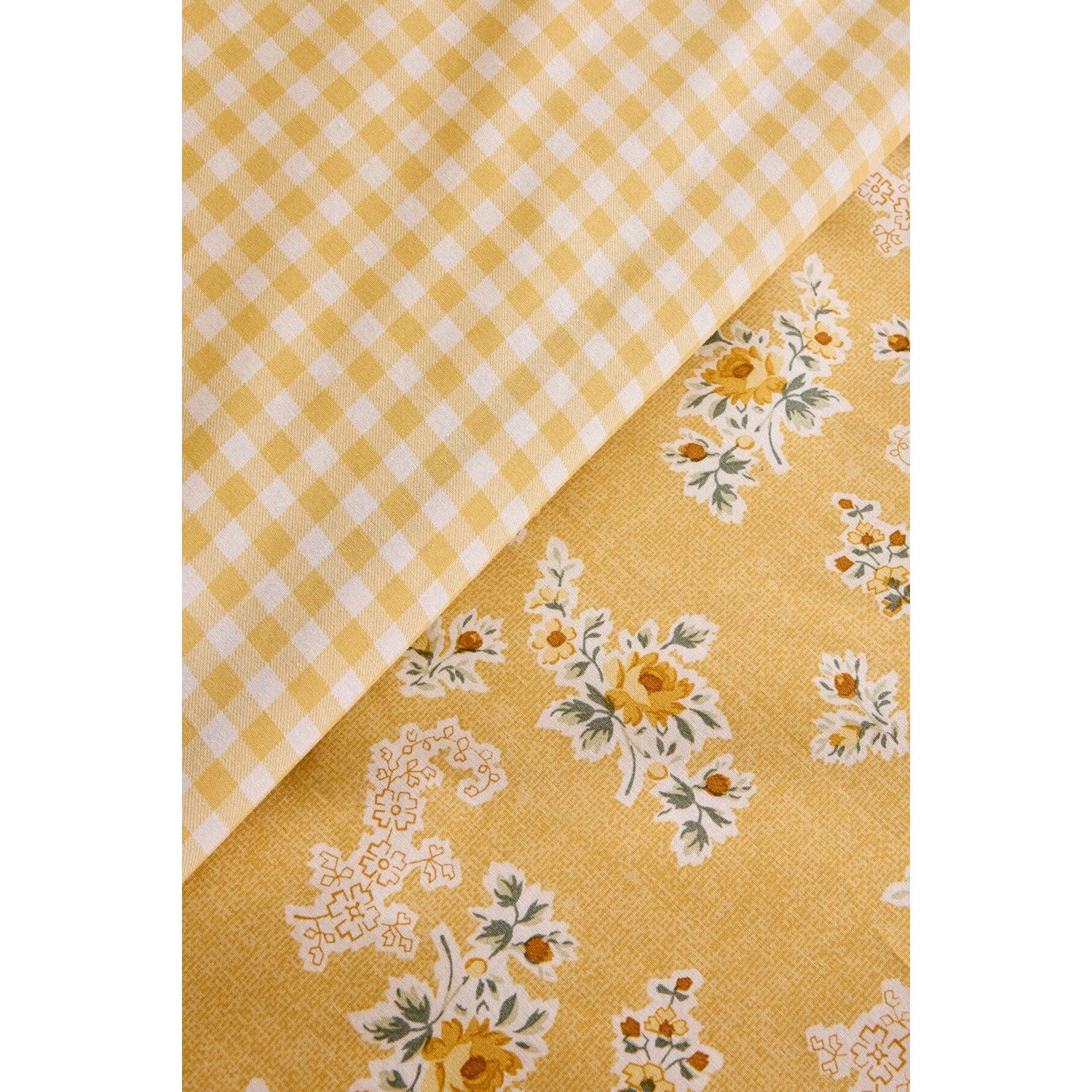Karaca Home Carlo %100 Cotton Double Duvet Cover Set Yellow - MALLTURK
