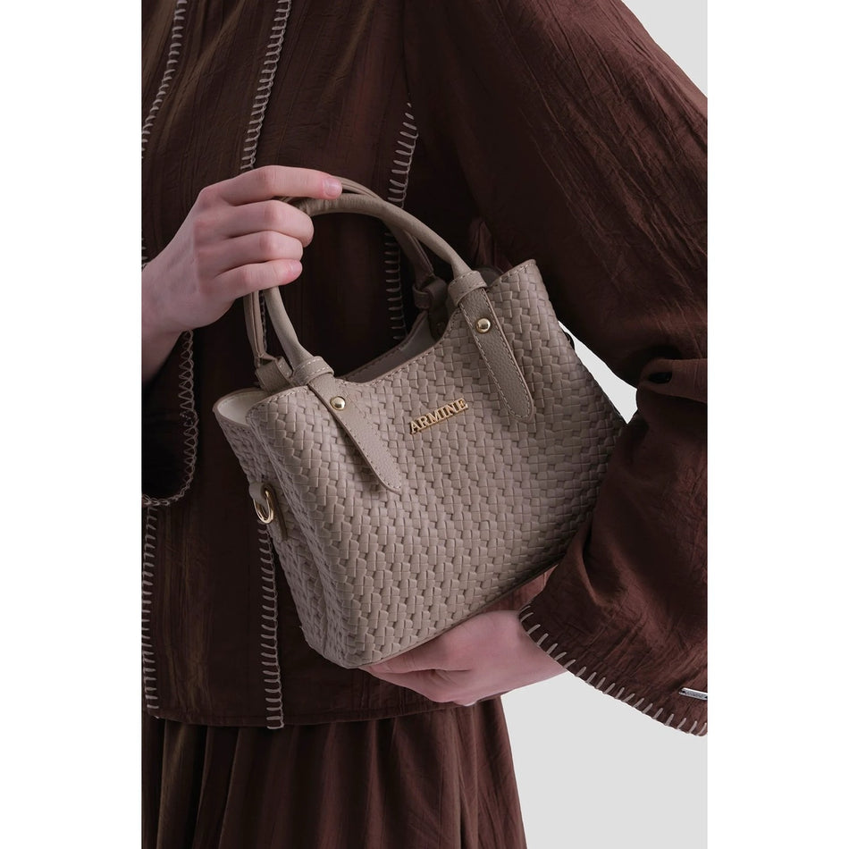 Armine Knitted Bag, Mink
