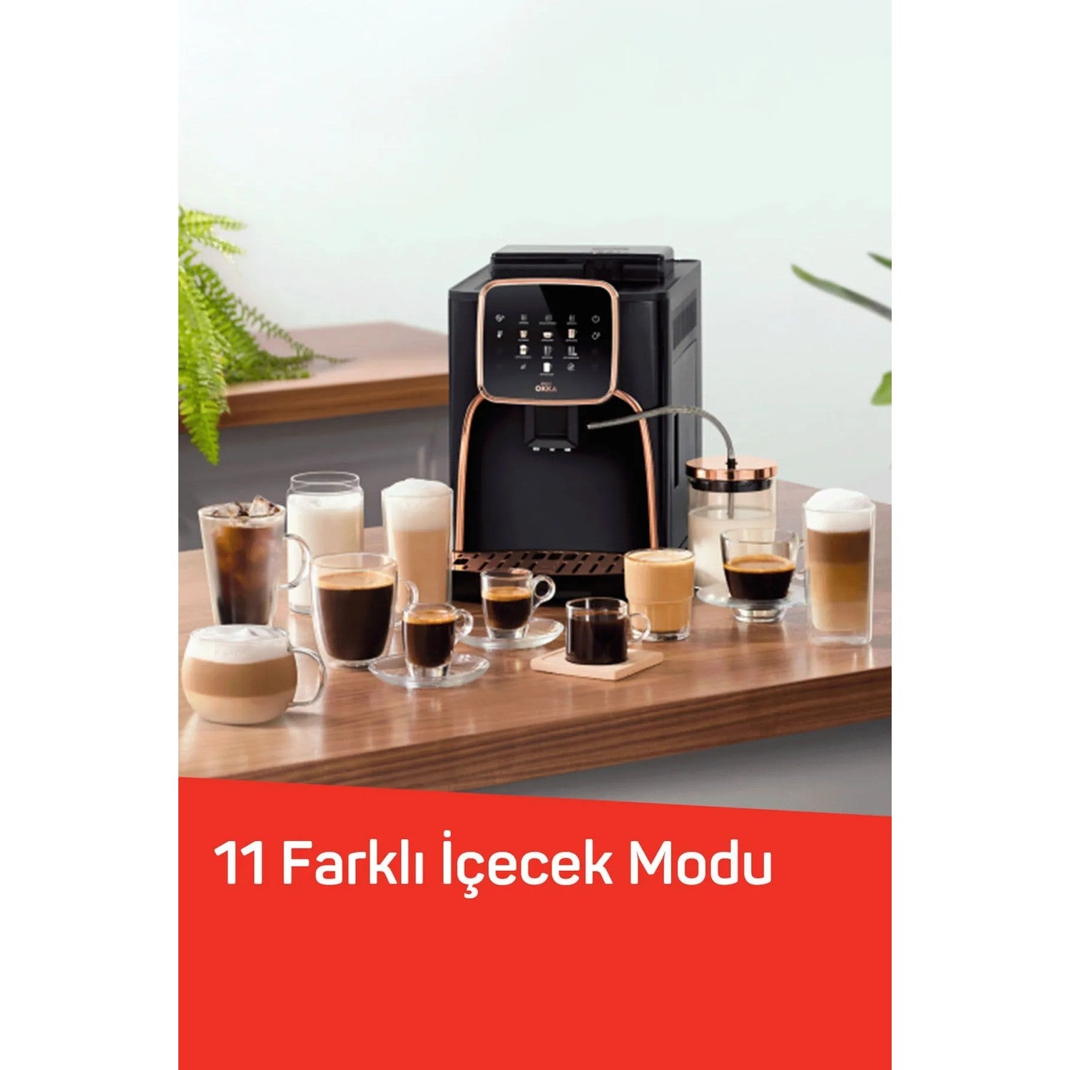 Arzum OK0028 Okka Espresso Pro M Automatic Espresso Machine, Copper - MALLTURK